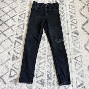 Zara Black Distressed Skinny Jean